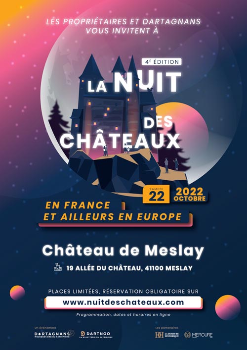 affiche nuit des chateaux 2022